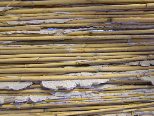 REED CEILINGS: Mortar 'nibs' pushing through to obtain a key