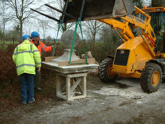 Preparations to refit finial
