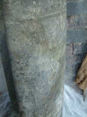 Pinning repair - pointed and grouted to finish