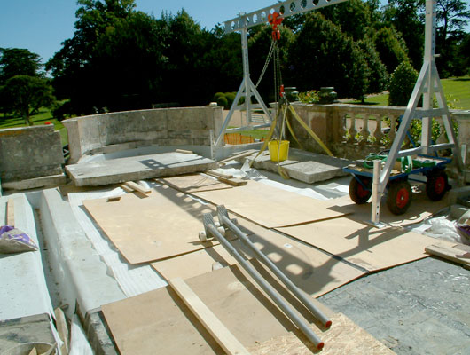 Repairs to south terrace